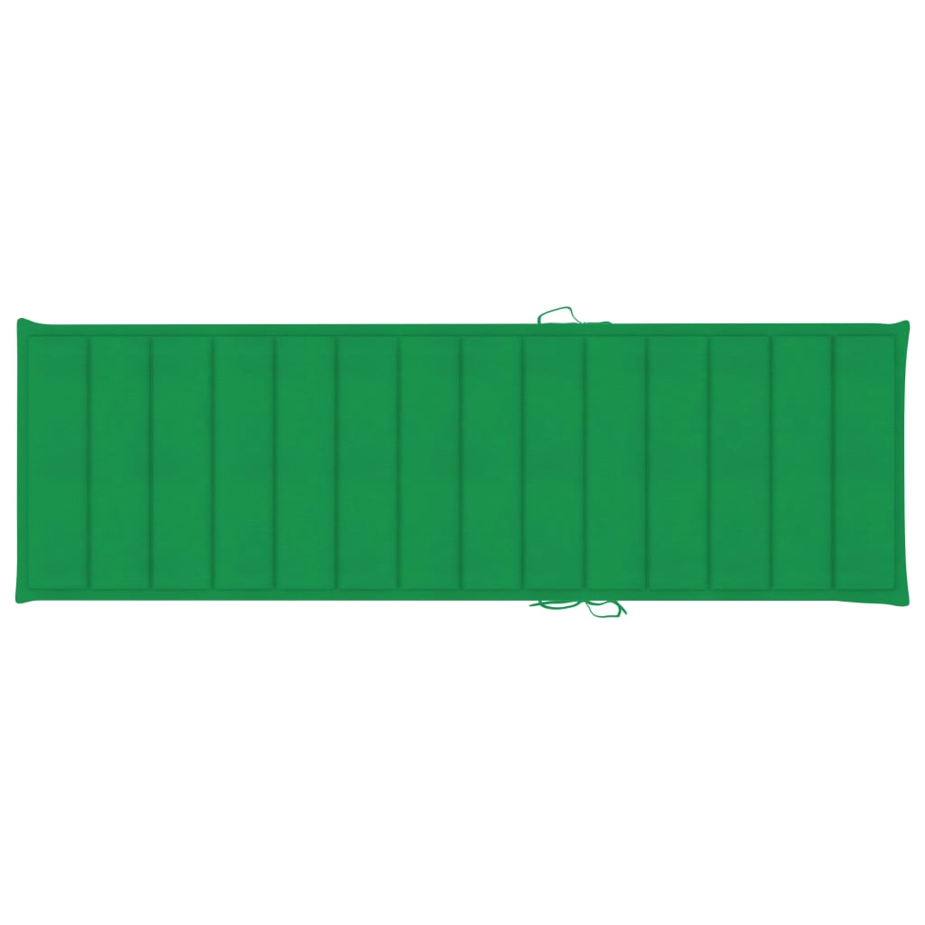 Sonnenliegen-Auflage Grün 200x70x3 cm Stoff