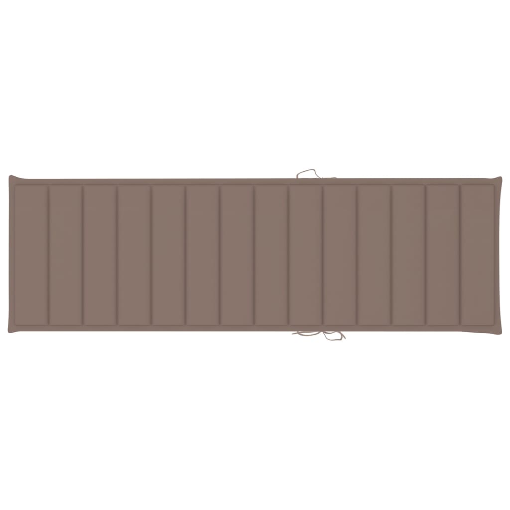 Sonnenliegen-Auflage Taupe 200x70x3 cm Stoff