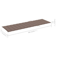 Thumbnail for Sonnenliegen-Auflage Taupe 200x70x3 cm Stoff