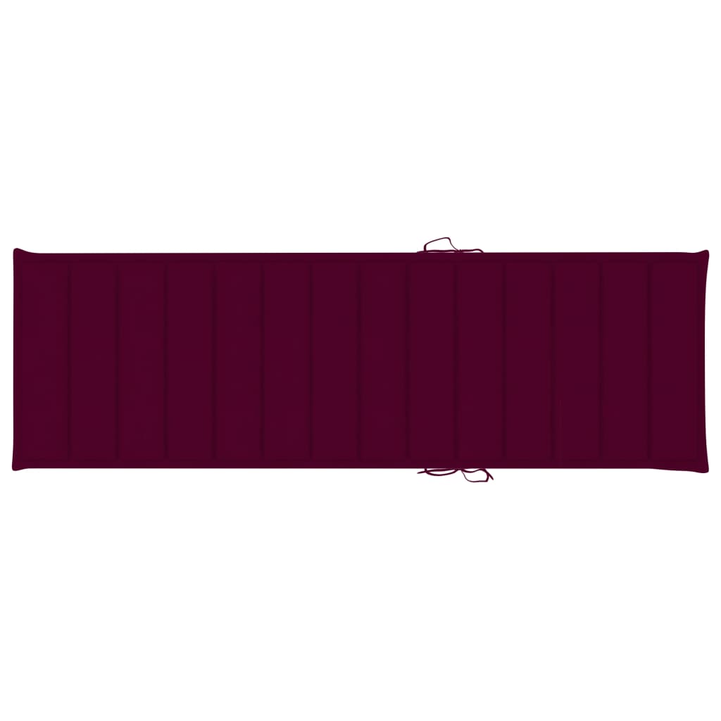 Sonnenliegen-Auflage Weinrot 200x70x3 cm Oxford-Gewebe