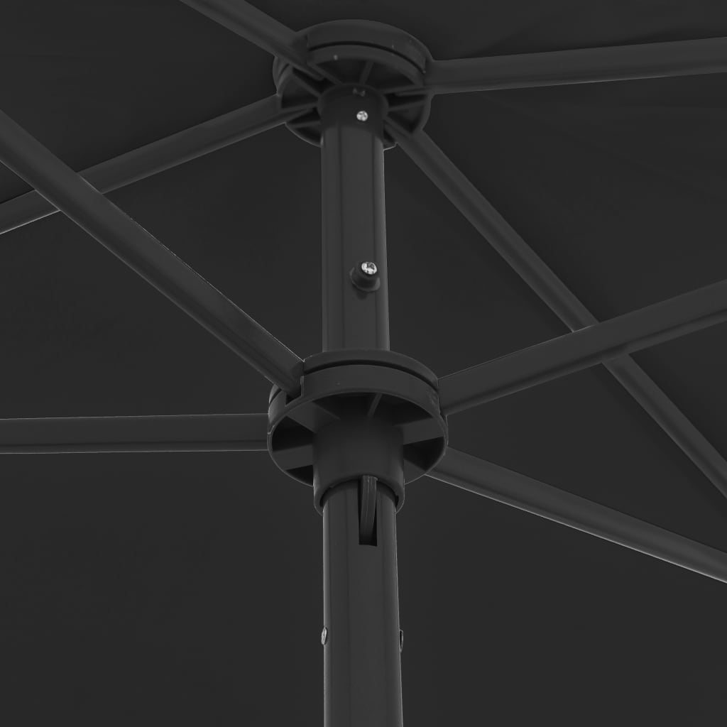 Strandschirm Schwarz 180x120 cm