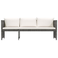 Thumbnail for 6-tlg. Garten-Lounge-Set mit Kissen Poly Rattan Grau
