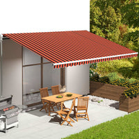 Thumbnail for Markisenbespannung Orange und Braun 6x3,5 m