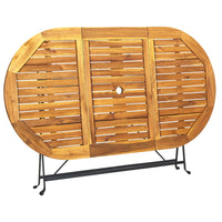 Thumbnail for Gartentisch 160x85x74 cm Akazie Massivholz Oval