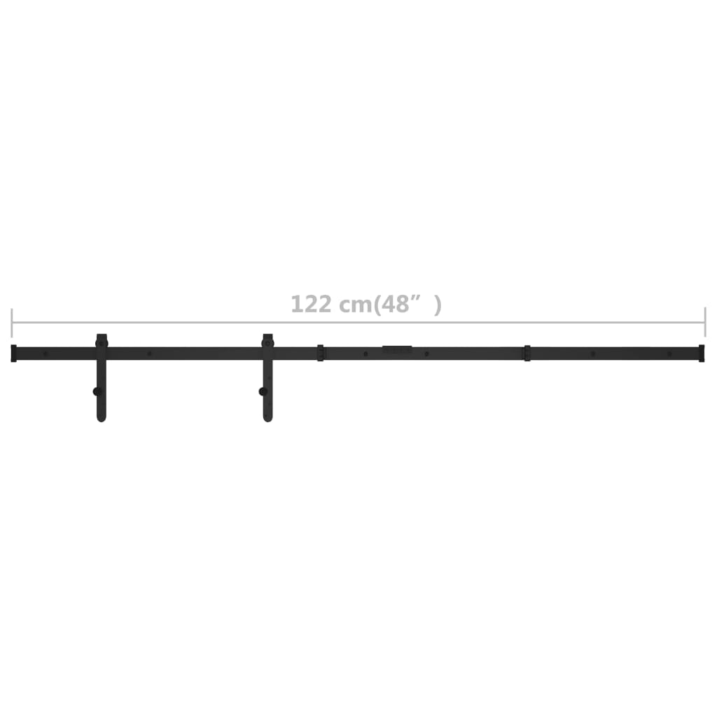 Schiebetürbeschlag für Möbel Kohlenstoffstahl 122 cm