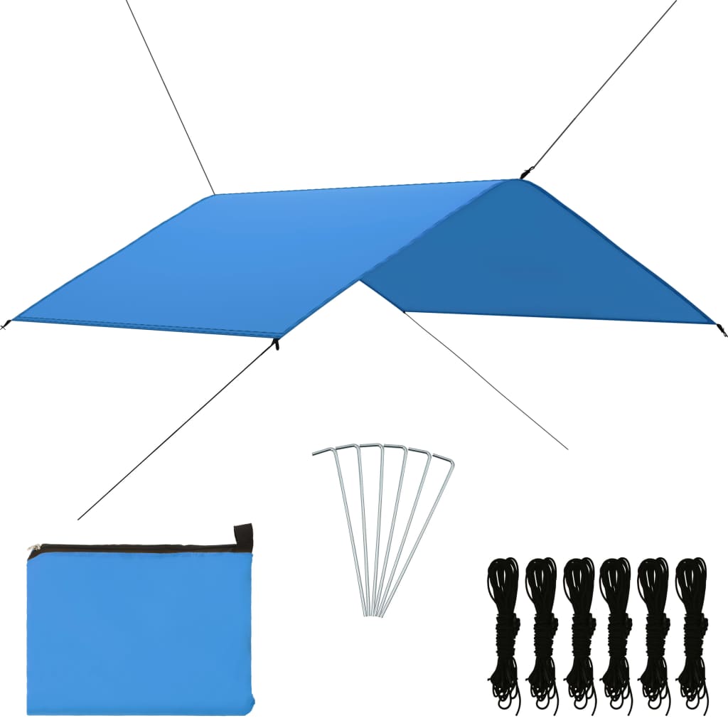Outdoor Tarp 4x4 m Blau
