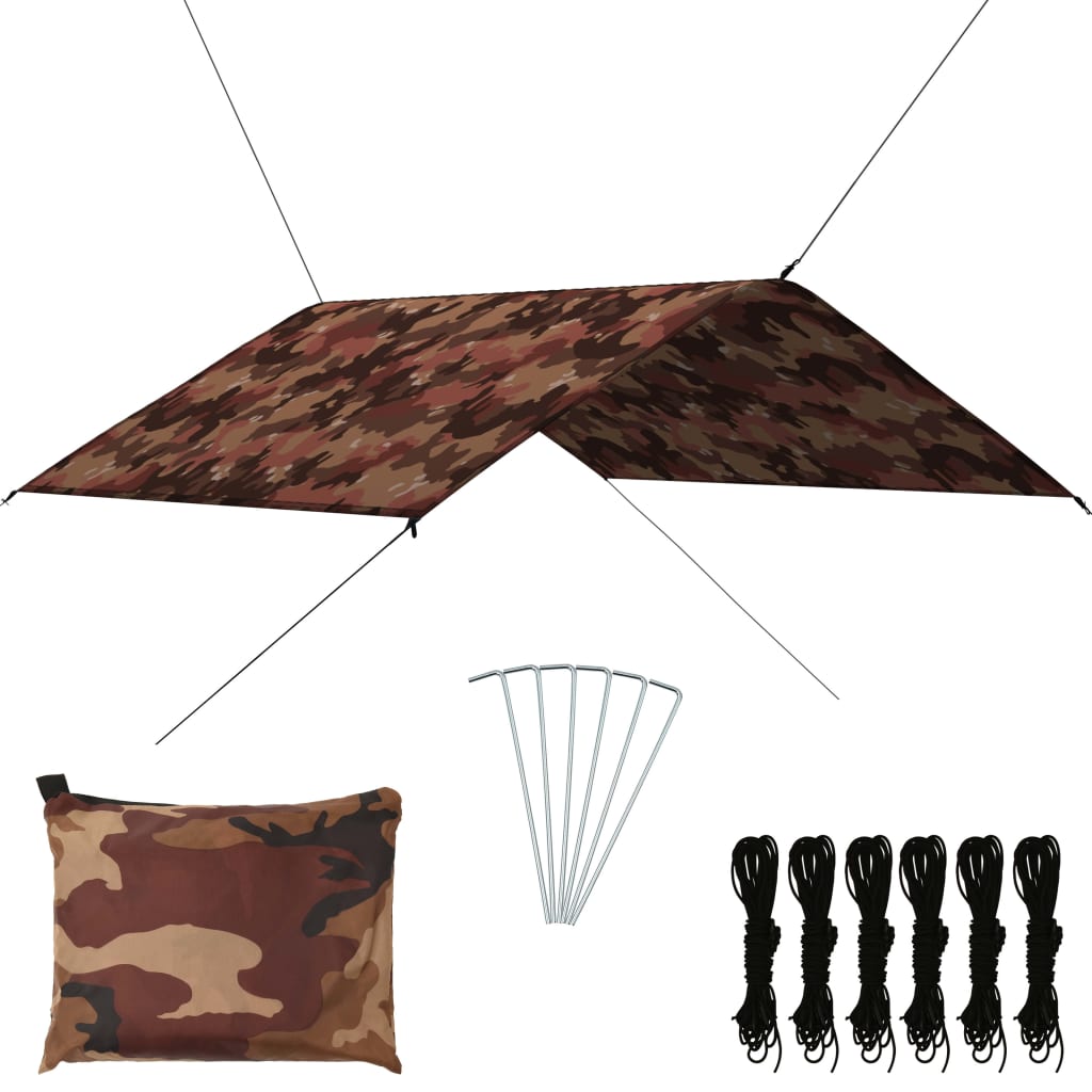 Outdoor-Tarp 4x4 m Camouflage