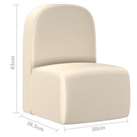 Thumbnail for 2-in-1 Kindersofa Weiß Kunstleder