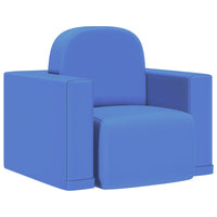 Thumbnail for 2-in-1 Kindersofa Blau Kunstleder
