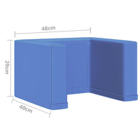 Thumbnail for 2-in-1 Kindersofa Blau Kunstleder