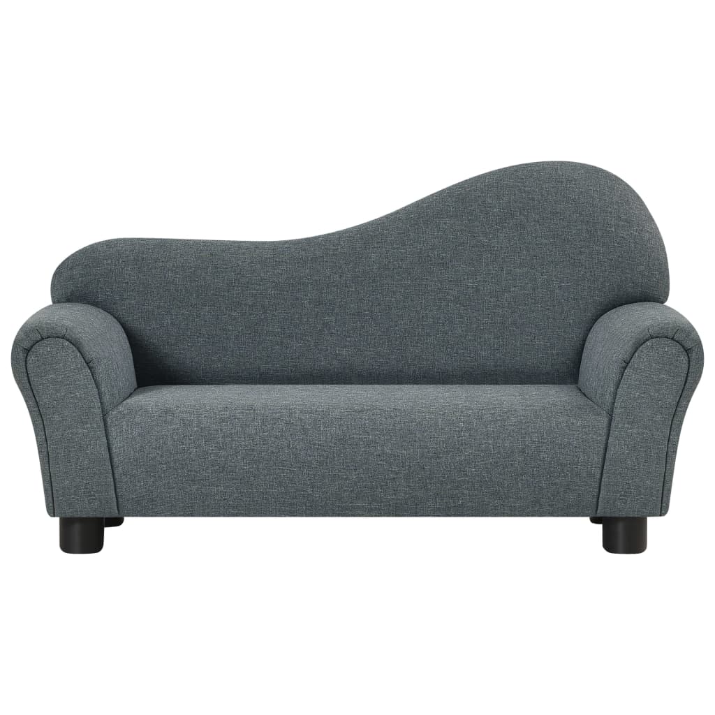 Kindersofa Grau Stoff