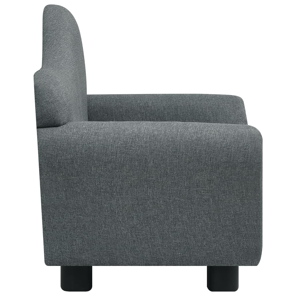 Kindersofa Grau Stoff