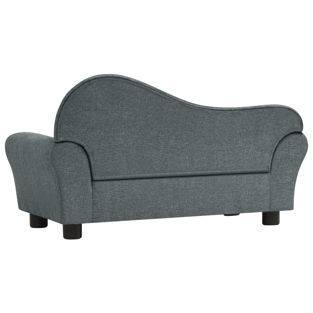 Kindersofa Grau Stoff
