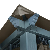 Thumbnail for Pavillon mit Vorhang 300x300 cm Taupe Aluminium