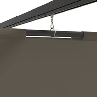 Thumbnail for Pavillon mit Vorhängen 3x3 m Taupe Stahl