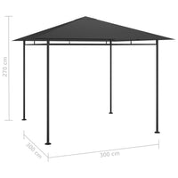 Thumbnail for Pavillon 3x3x2,7 m Anthrazit 180 g/m²