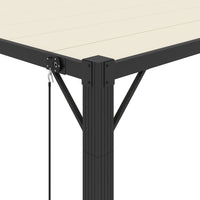 Thumbnail for Pavillon mit Lamellendach 3x3 m Creme Stoff und Aluminium