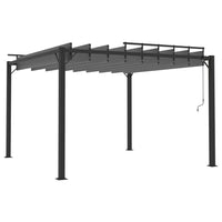 Thumbnail for Pavillon mit Lamellendach 3x3 m Anthrazit Stoff und Aluminium
