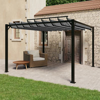 Thumbnail for Pavillon mit Lamellendach 3x3 m Anthrazit Stoff und Aluminium