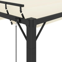 Thumbnail for Pavillon mit Lamellendach 3x4 m Creme Stoff und Aluminium