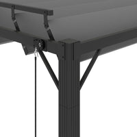 Thumbnail for Pavillon mit Lamellendach 3x4 m Anthrazit Stoff und Aluminium