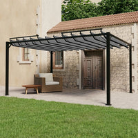Thumbnail for Pavillon mit Lamellendach 3x4 m Anthrazit Stoff und Aluminium