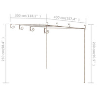 Thumbnail for Garten-Pergola Antik-Braun 4x3x2,5 m Eisen
