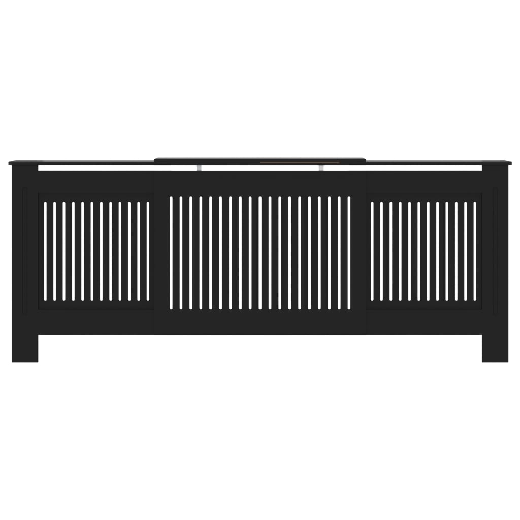 MDF Heizkörperverkleidung Schwarz 205 cm