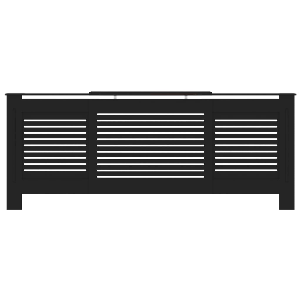 MDF Heizkörperverkleidung Schwarz 205 cm