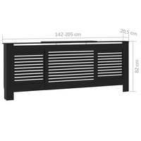 Thumbnail for MDF Heizkörperverkleidung Schwarz 205 cm
