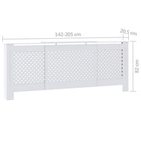 Thumbnail for MDF Heizkörperverkleidung Weiß 205 cm