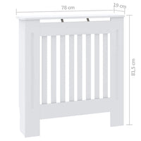 Thumbnail for MDF Heizkörperverkleidung Weiß 78 cm