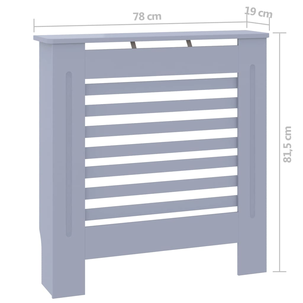 MDF Heizkörperverkleidung Grau 78 cm