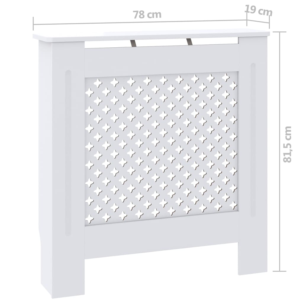 MDF Heizkörperverkleidung Weiß 78 cm