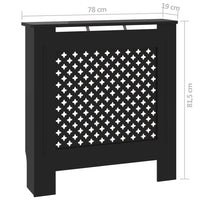 Thumbnail for MDF Heizkörperverkleidung Schwarz 78 cm