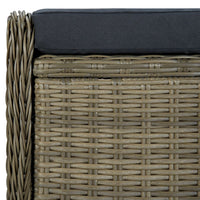 Thumbnail for Verstellbarer Gartensessel mit Fußhocker Poly Rattan Braun
