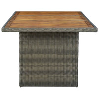 Thumbnail for Gartentisch Braun Poly Rattan und Akazie Massivholz