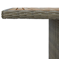 Thumbnail for Gartentisch Braun Poly Rattan und Akazie Massivholz