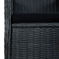 Thumbnail for Gartenstühle mit Kissen 2 Stk. Poly Rattan Dunkelgrau