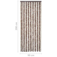 Thumbnail for Insektenschutz-Vorhang Beige und Hellbraun 90x200 cm Chenille