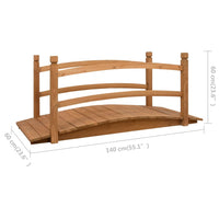 Thumbnail for Gartenbrücke 140x60x60 cm Massivholz Tanne