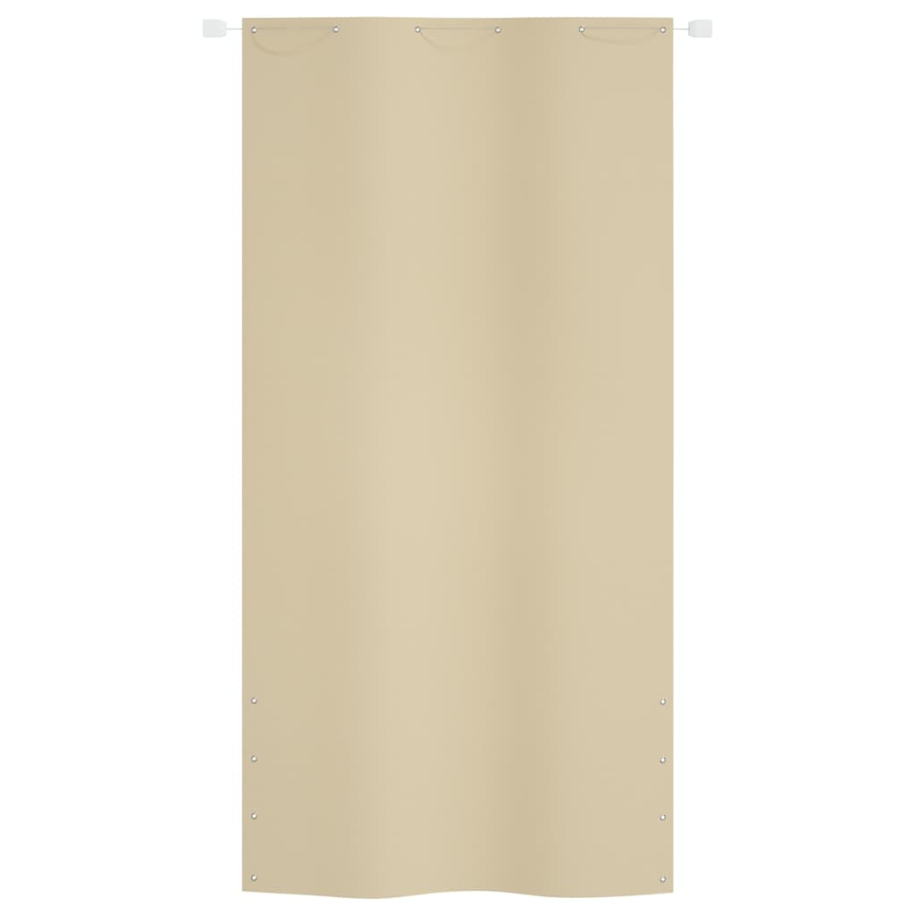 Balkon-Sichtschutz Beige 120x240 cm Oxford-Gewebe