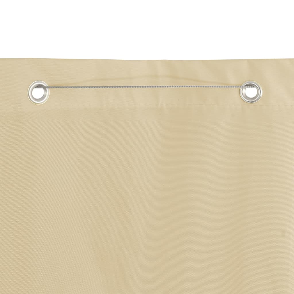 Balkon-Sichtschutz Beige 120x240 cm Oxford-Gewebe