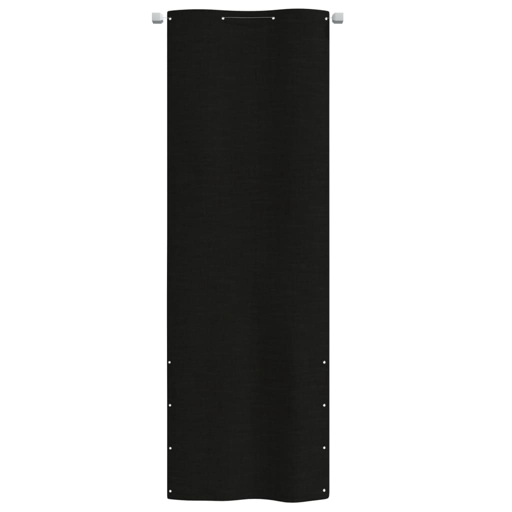 Balkon-Sichtschutz Schwarz 80x240 cm Oxford-Gewebe