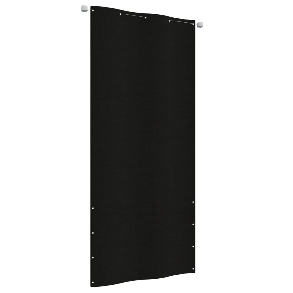 Balkon-Sichtschutz Schwarz 100x240 cm Oxford-Gewebe