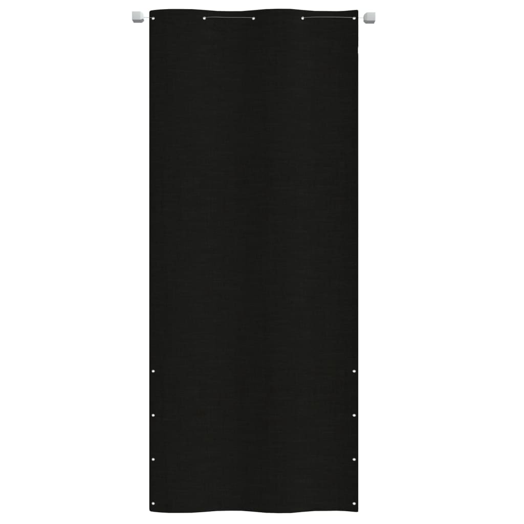 Balkon-Sichtschutz Schwarz 100x240 cm Oxford-Gewebe
