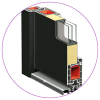 Thumbnail for Haustür Aluminium und PVC Anthrazit 100x210 cm