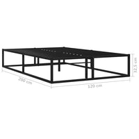 Thumbnail for Bettgestell Schwarz Metall 120x200 cm