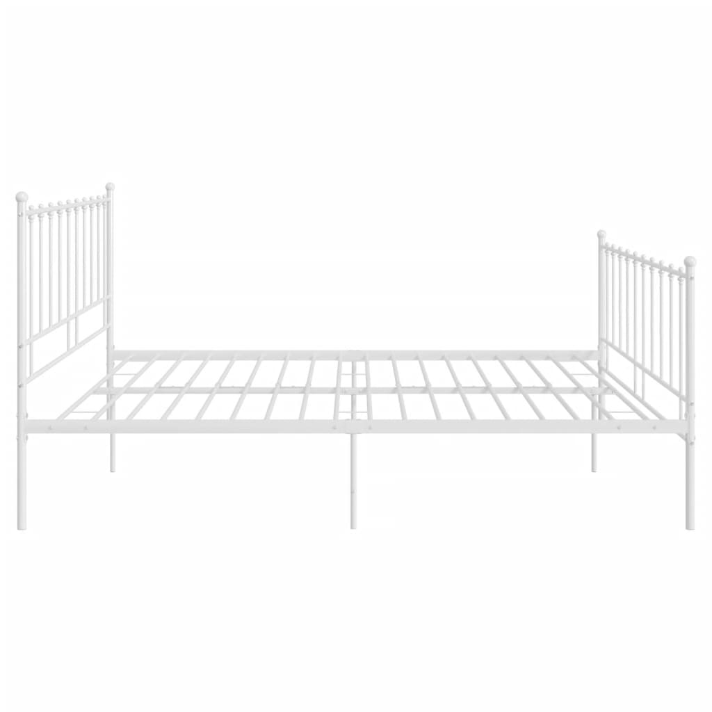 Bett Weiß Metall 200x200 cm