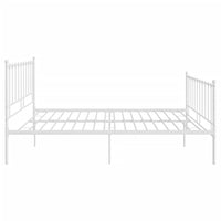 Thumbnail for Bett Weiß Metall 200x200 cm